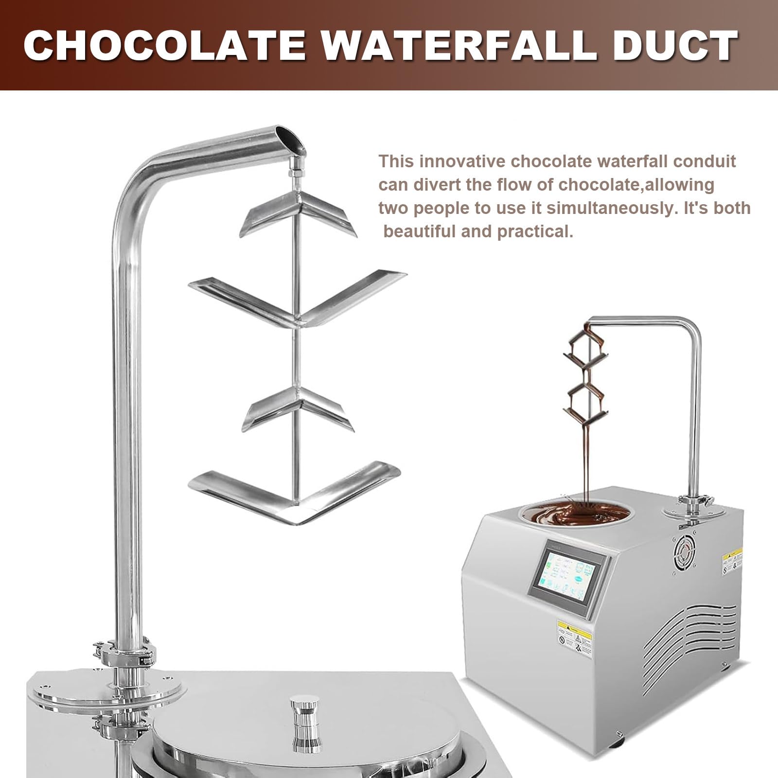 Tempéreuse À Chocolat De Table, Tempéreuse À Chocolat Professionnelle, 5,5 L – 1 000 W, en Acier Inoxydable, Tête Spirale Amovible, Idéale pour Les Chocolateries Et Les Boulangeries.
