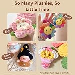 Reessy Skinny Chenille Yarn for Crocheting - 6 Pack of 50g/158yd (948yd Total) - Soft Matte Thin Chenille CYC #2 - Fine Weight Baby Yarn for Plush Toys, Baby Blankets & Small Crafts(Soft Pink)