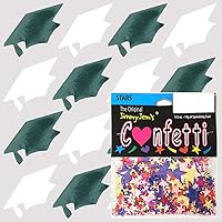 Vista 66 de Confeti Grad Cap Negro, Púrpura Combo - 2 bolsas de media onza (1 oz) (8400/8412)