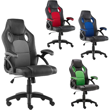 Yellowshop. - Poltrona da Gaming e/o Ufficio Sedia Gioco Girevole rotelle  Studio MOD. Adam (Nero/Grigio) : Amazon.it: Casa e cucina