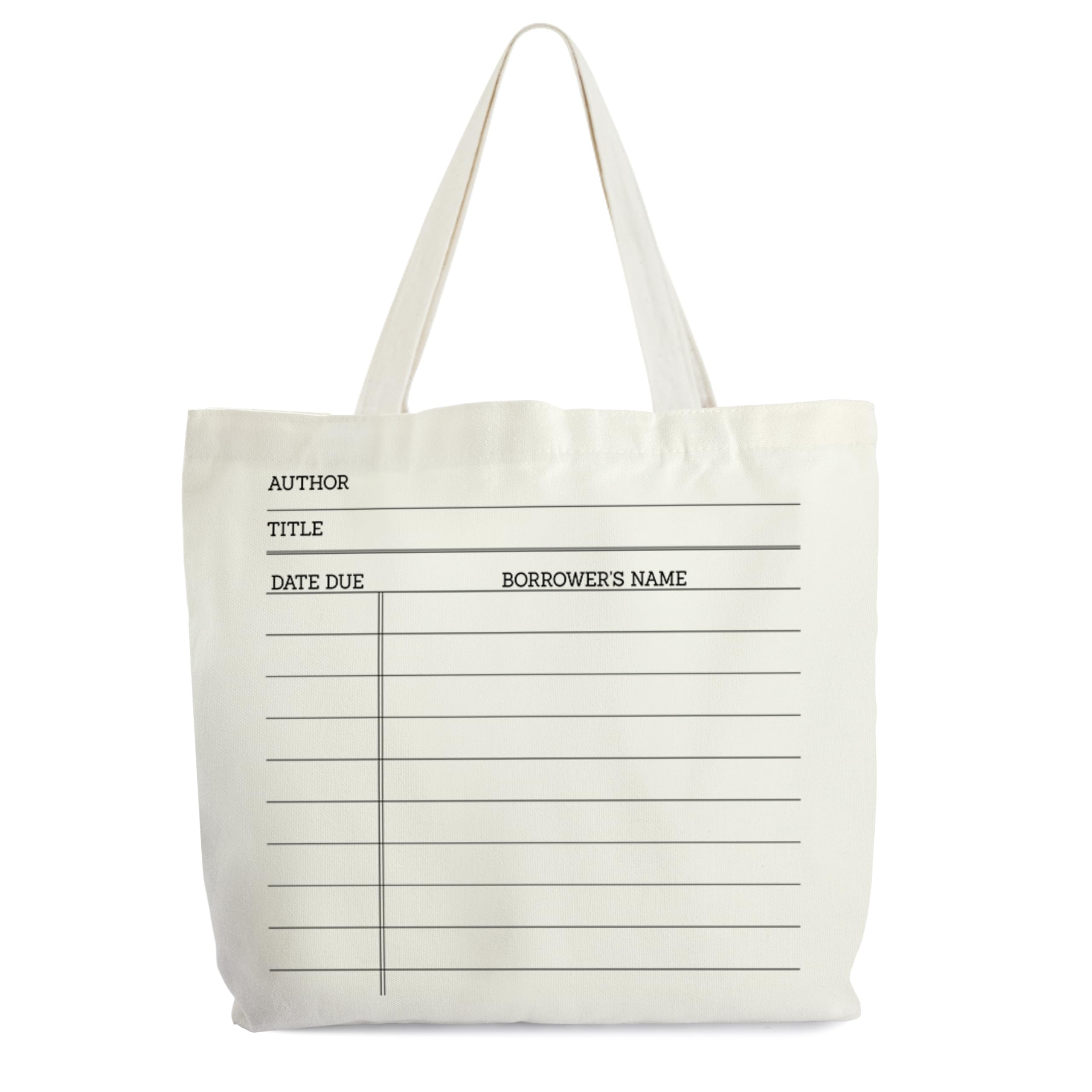 Library Book Due Date Tote Bag for Women, Library Check Out Card Themed Tote, Book Lover Gift Bag, Bookish Book Bag, Reading Shoulder Bags Gifts for Book Lovers Bookworm Librarian Teacher -49