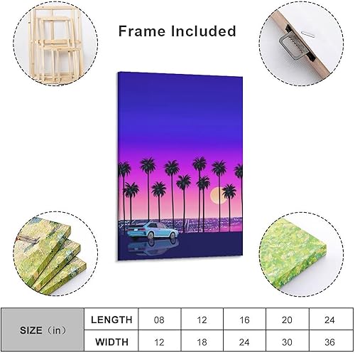 Miniatura 2 de Pintura de paisaje retro moderna estilo pop Nagai Hiroshi Home Bar decoración de pared (2) pósteres e impresiones de pintura en lienzo para