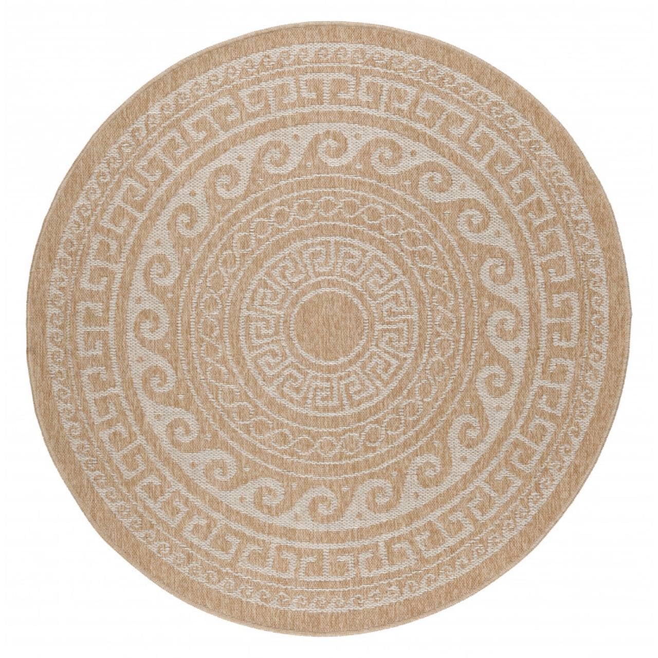 Tapis Sisal rond haut de gamme Mambo multicolore Ø 120 cm
