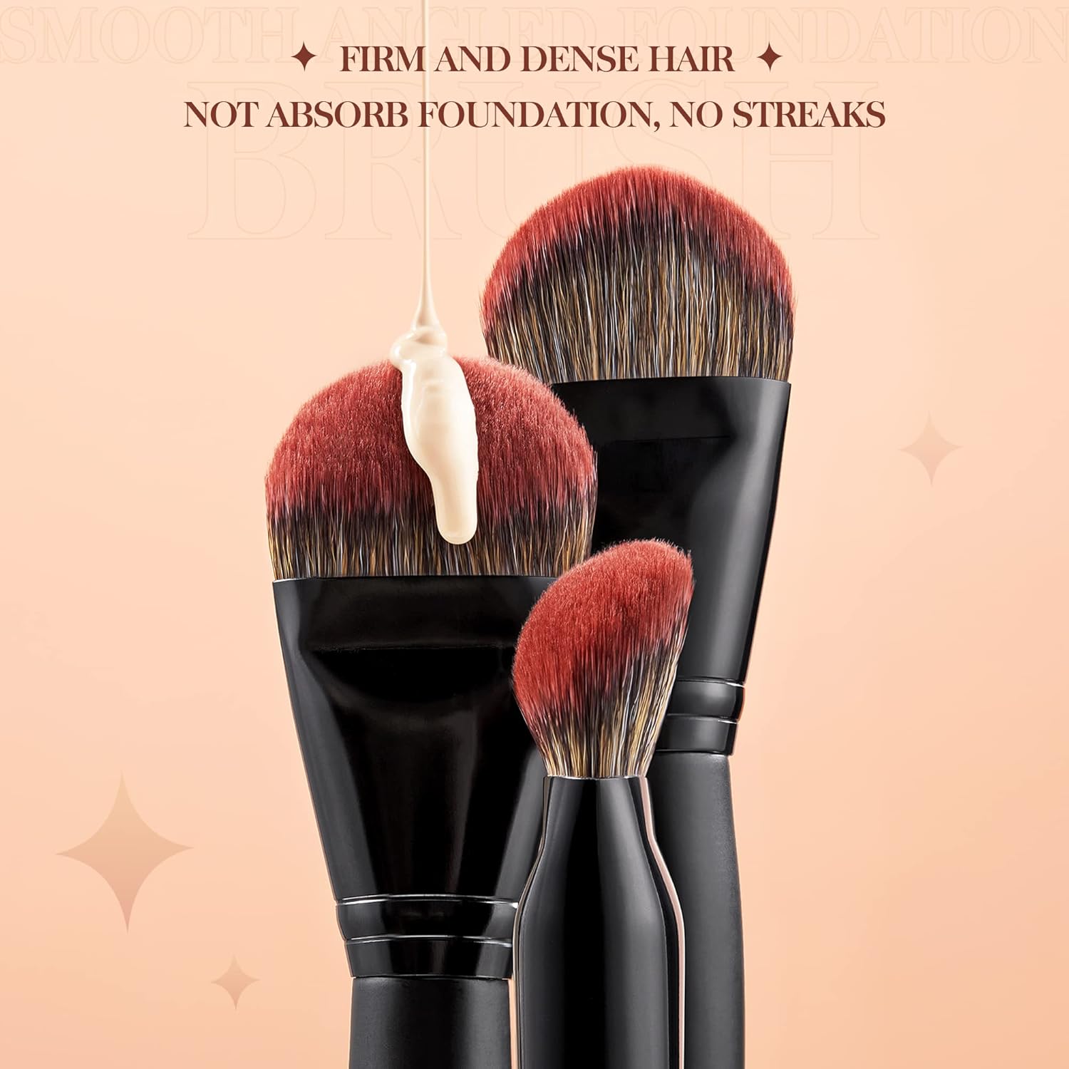 Jessup Foundation Face Brush MUL02 Bundled with Makeup Brushes Set Professional T512