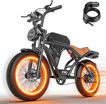 ASKGO Electric Dirt Bike for Adult, 2500W Peak Motor, 36MPH & 100 Miles, 48V 23AH Removable Battery, NFC & Password Unlock, Dual Brakes, 20" Fat Tire Off-road Ebike, Electric Bicycle with Lock