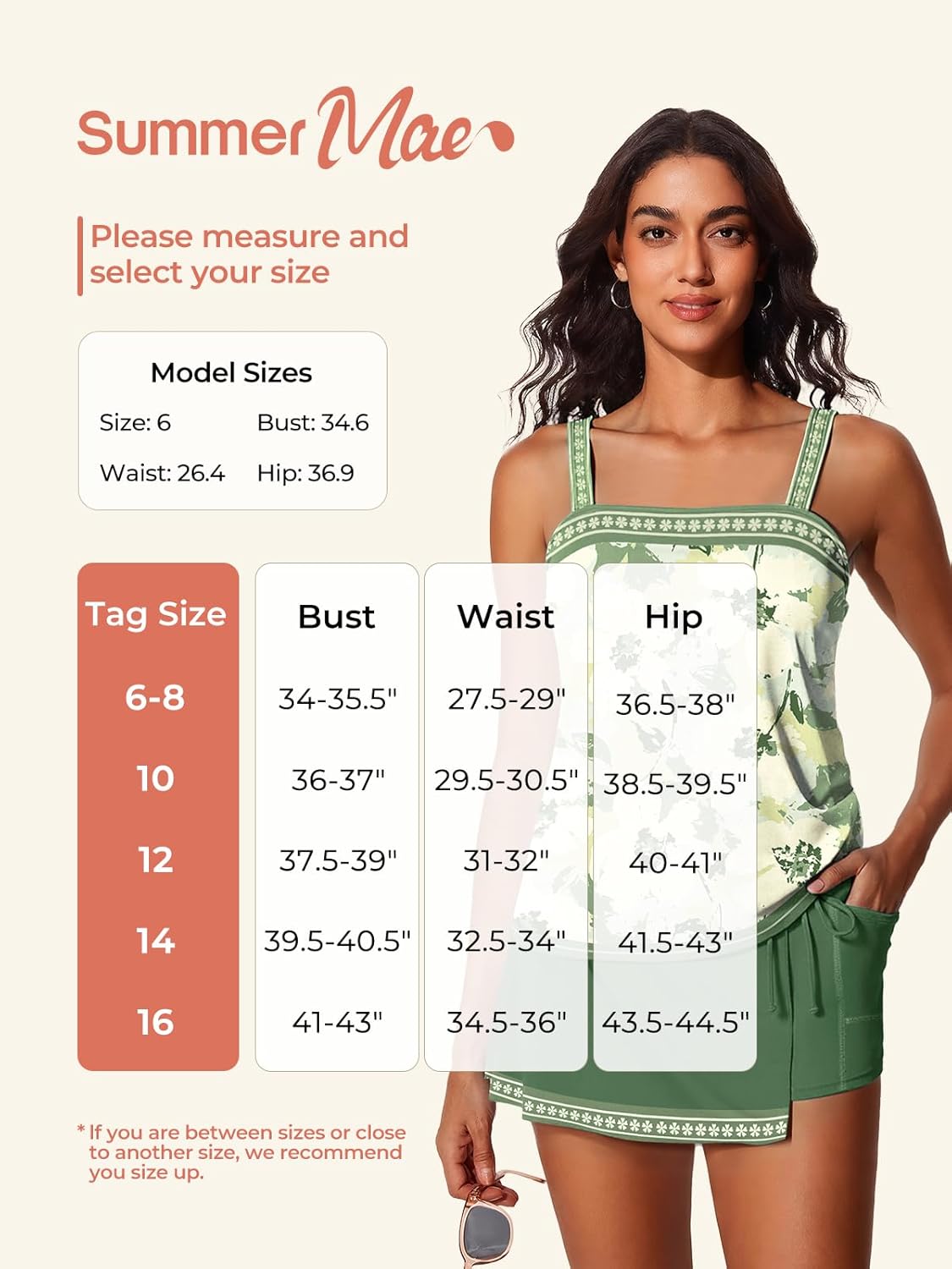 Summer Mae Women's Tankini Swimsuits with Skirt Two Piece Tummy Control Bathing Suits Printed Swimdress Swimwear 2026 - Image 6