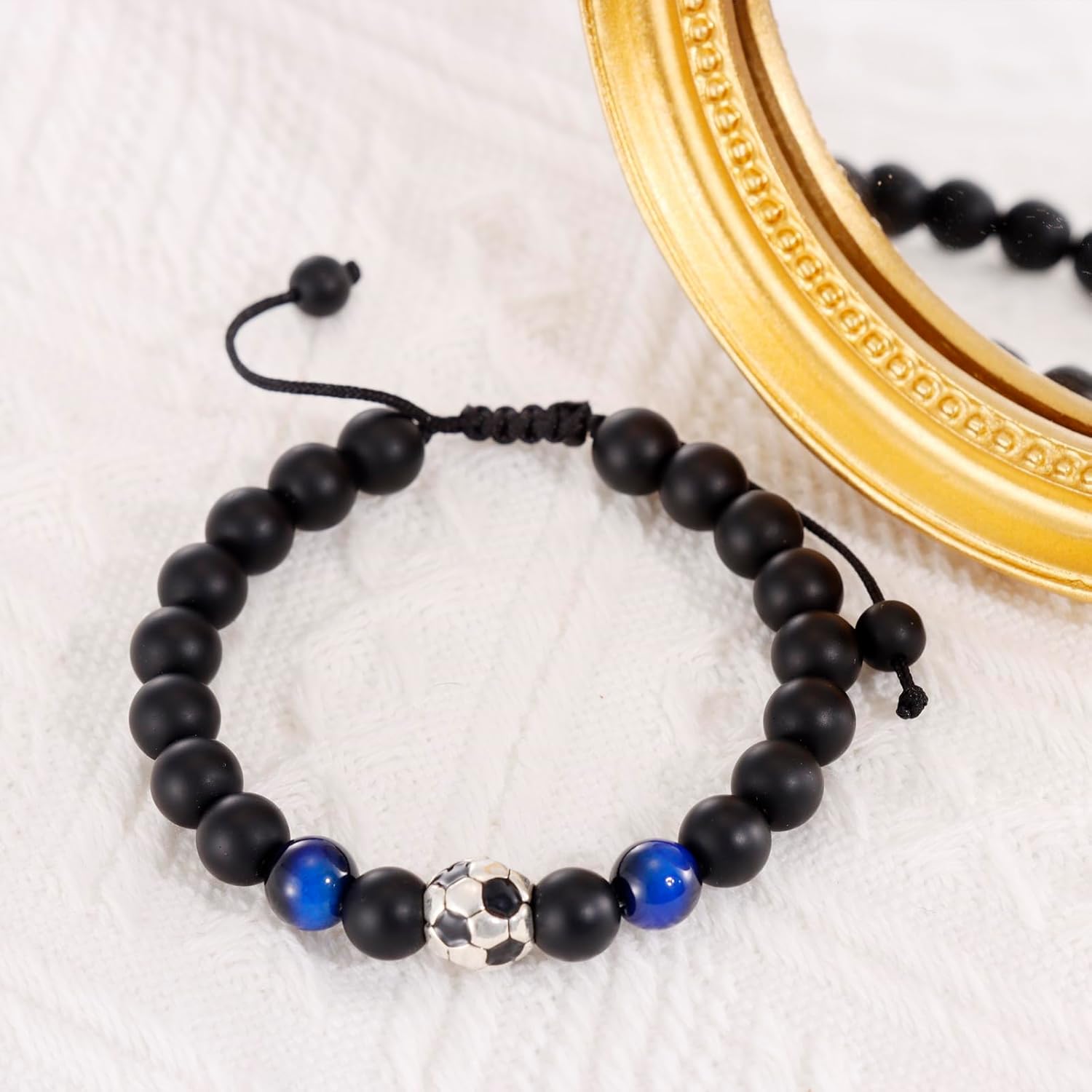 HUTIMY Soccer Birthday Gifts for Men Coach Player Team Fan Merch Cool Soccer Bracelet - Image 3