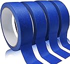 4 Rolls Premium Painters Tape, Blue Tape, Masking Tape, Paint Tape for Multi-Purpose, Painting, Painter's, DIY Crafts Arts (88yd =0.94IN*22yd*4) Decoration Labeling No Residue, Easy Removal
