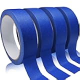 4 Rolls Premium Painters Tape, Blue Tape, Masking Tape, Paint Tape for Multi-Purpose, Painting, Painter's, DIY Crafts Arts (88yd =0.94IN*22yd*4) Decoration Labeling No Residue, Easy Removal