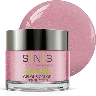 SNS Nail Dip Powder, Gelous Color Dipping Powder - Lavender Field (Pink/Mauve, Shimmer), BOS09 - Long-Lasting Acrylic Nail Color & Polish Lasts 14 Days - Low-Odor & No UV Lamp Required - 1 oz