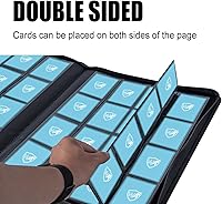 Vista 8 de Card Binder for Trading Cards,16 Pocket with 32 Sleeves up to 1024 Cards, Waterproof Card Storage Book with Sleeves, Fits Baseball Football