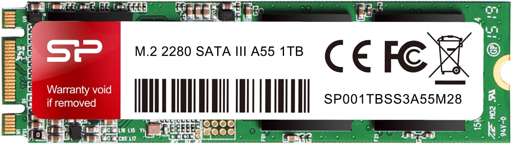 Silicon Power 1TB A55 M.2 SATA M+B Key SSD Internal Solid State Drive 2280 SU001TBSS3A55M28AB