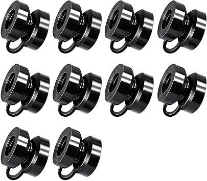 10Pcs Black Exhaust Hanger Grommets Compatible with Exhaust System,For Light Duty Hanging Only,For 3/8-in Bolts Diameter 1-1/8 in, Thickness 7/8 in
