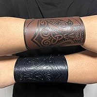 Vista 4 de Brazalete de cuero para hombre, mujer, 2