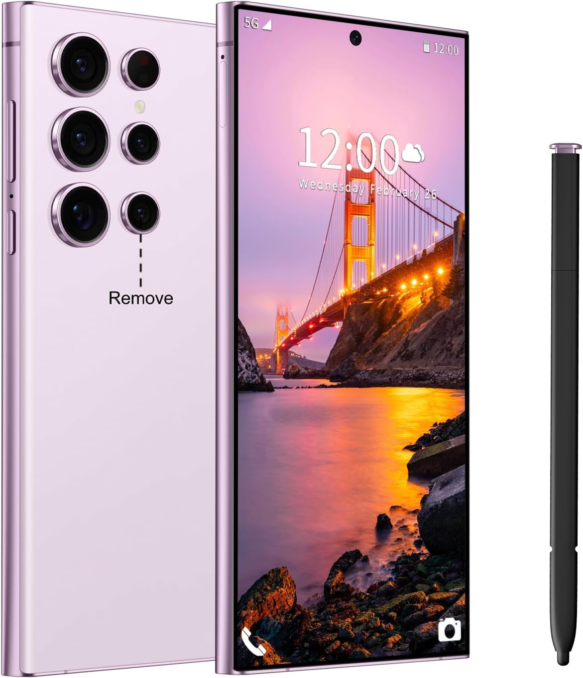 I24 Ultra Phone,Built in Pen The Phone,Smartphone Battery 6800mAh 6.8" HD Screen,Android 14 16+512GB with 128GB Memory Card Cell Phone,5G/Face ID/Fingerprint Lock/GPS | 512GB | 5G 2026