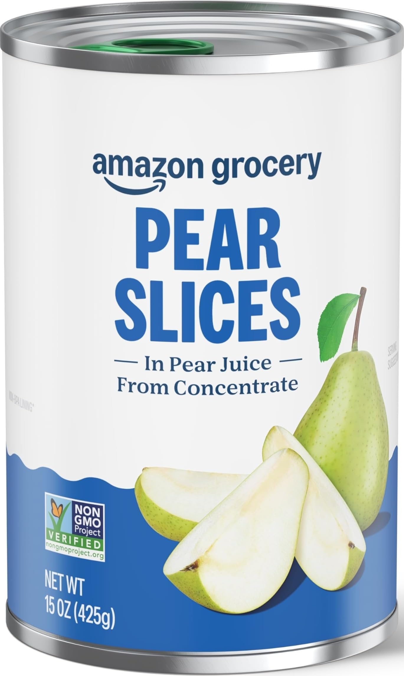 Amazon Grocery, Pear Slices, 15 Oz