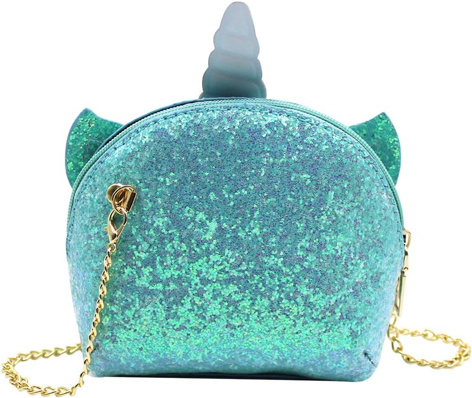 RARITYUS Kids Rainbow Cute Unicorn Crossbody Purse Sequins Shoulder Bag Gift for Little Girls