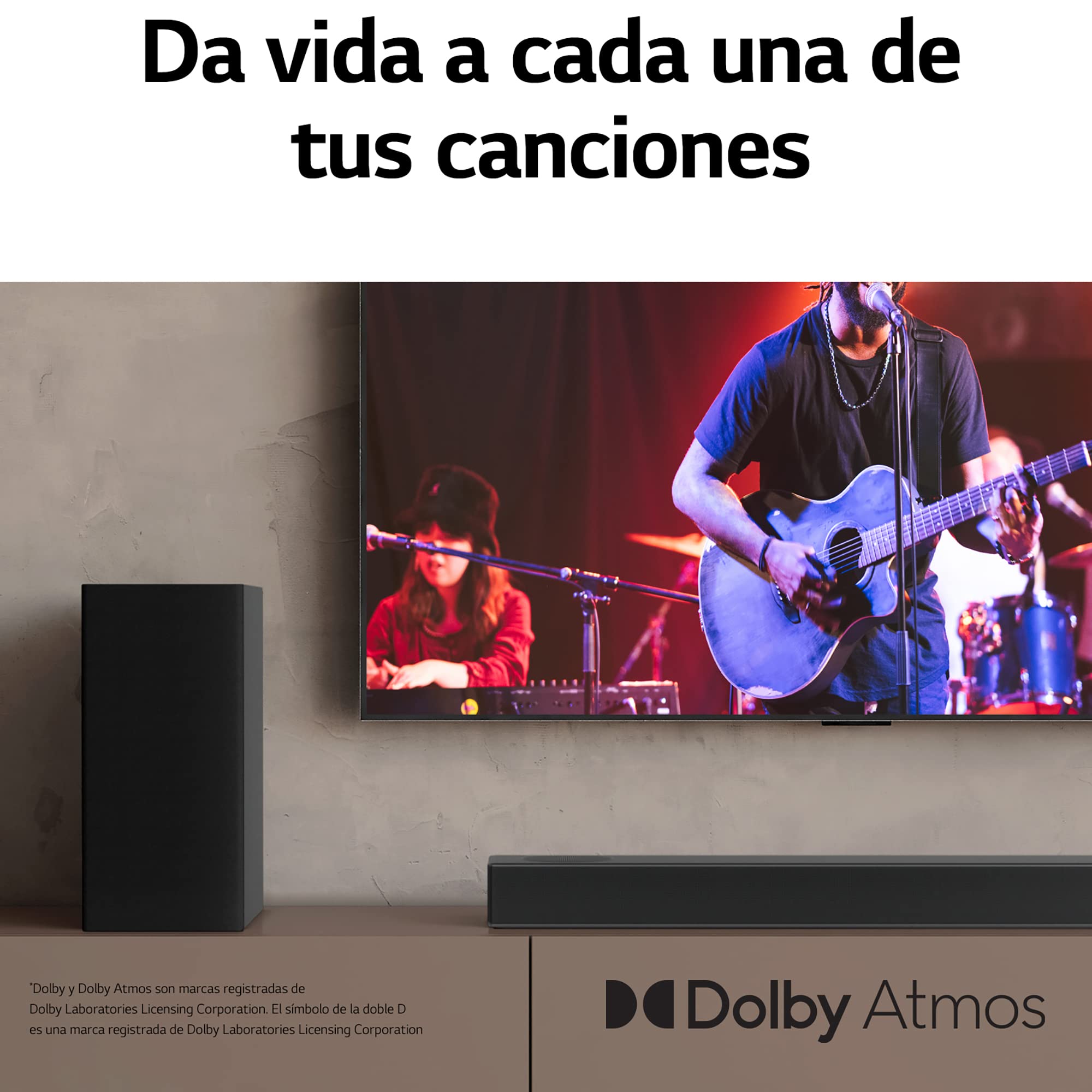 LG S75Q - Barra de Sonido Inteligente, 380W Potencia y 3.1.2 Canales, Doble Altavoz Atmos Vertical. Sonido Envolvente Absoluto Dolby Atmos y DST:X, Hi-Res 24bits/96kHz y Meridian Horizon