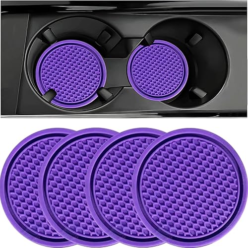 Miniatura 10 de Portavasos para automóvil, 4 portavasos antideslizantes universales integrados en adornos de silicona, juegos de accesorios para el interior del