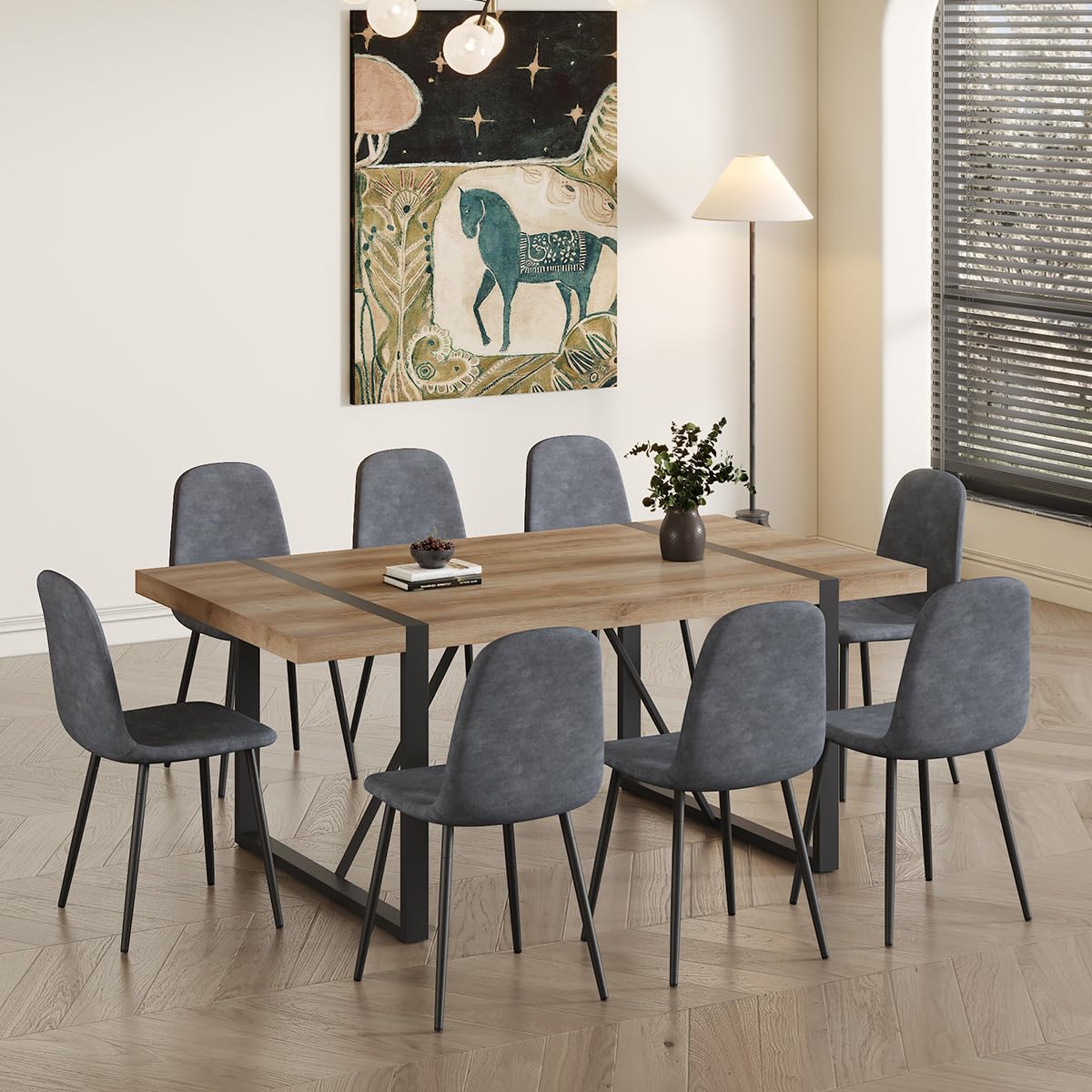 UELKS Dining Table Set for 8