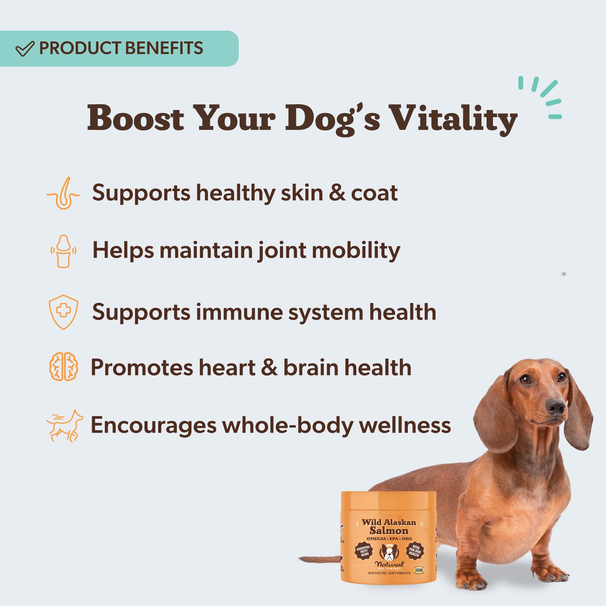Natural Dog Company Wild Alaskan Salmon Chews for Dogs - 90 Count — Amazon image 2