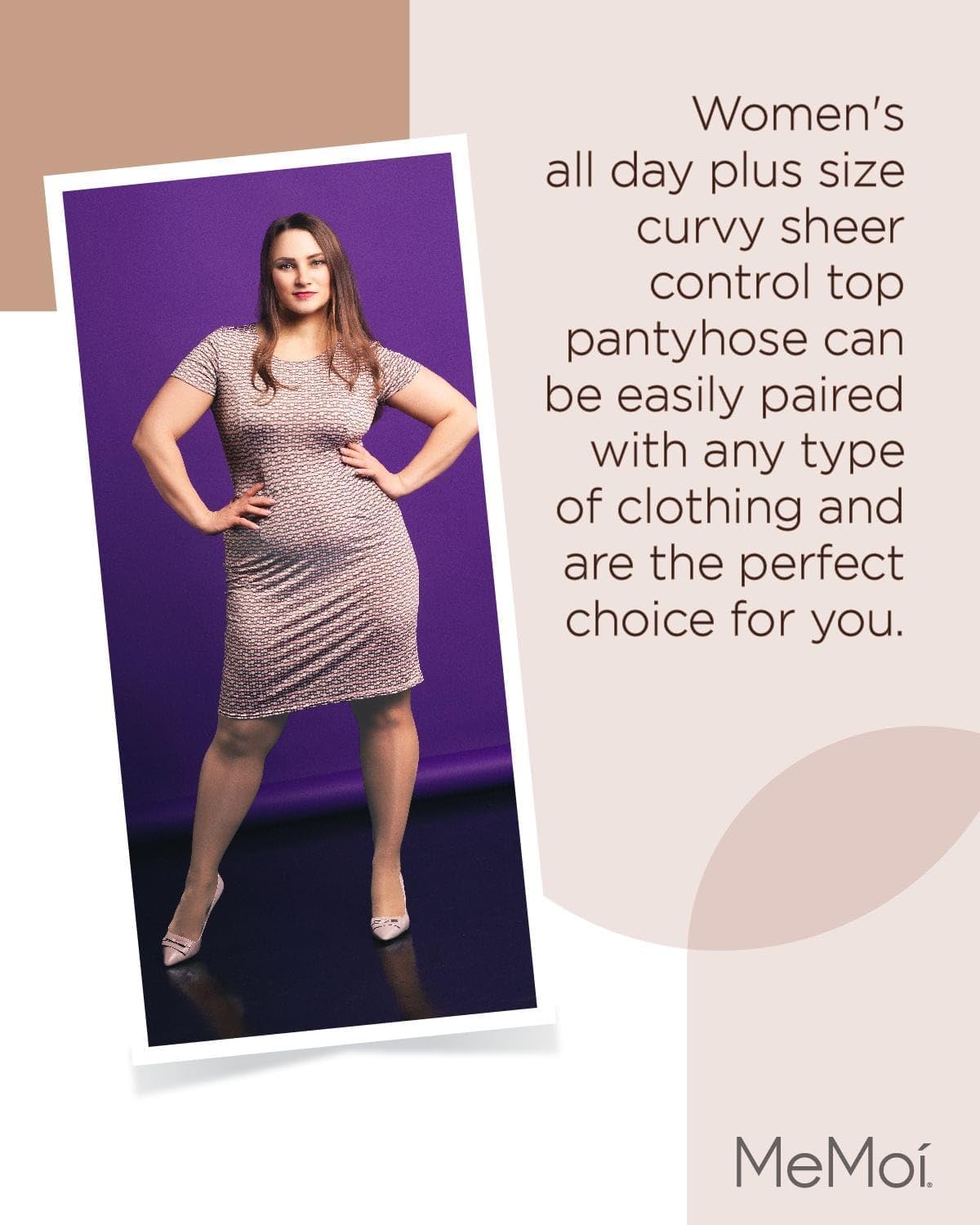 MeMoi Plus Size Curvy Control Top Pantyhose for Women, Comfortable Sheer Pantyhose, Lightweight Womens Stockings, Sizes 1X-QP - Image 6