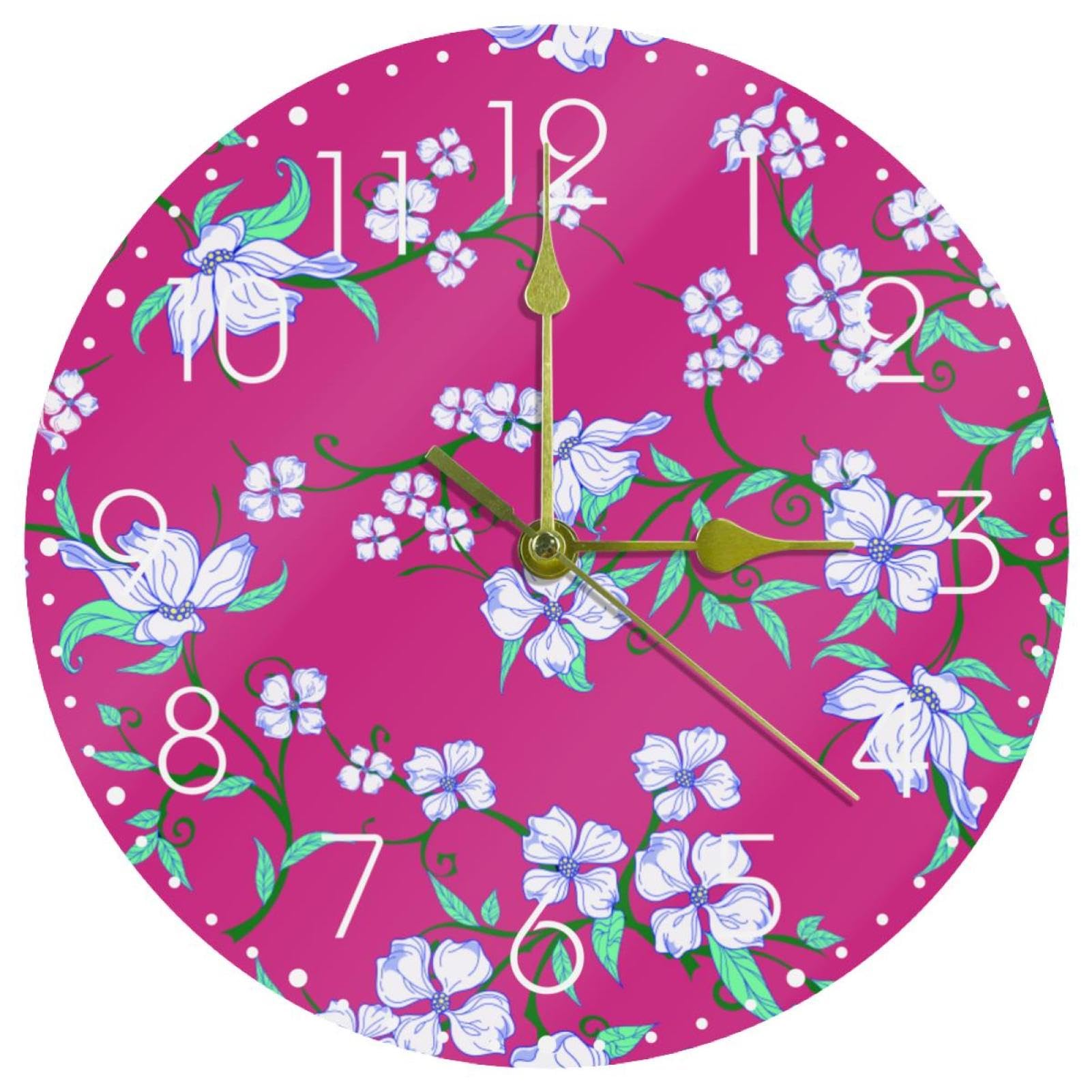 Horloge murale sans tic-tac silencieuse à piles pour chambre à coucher calme