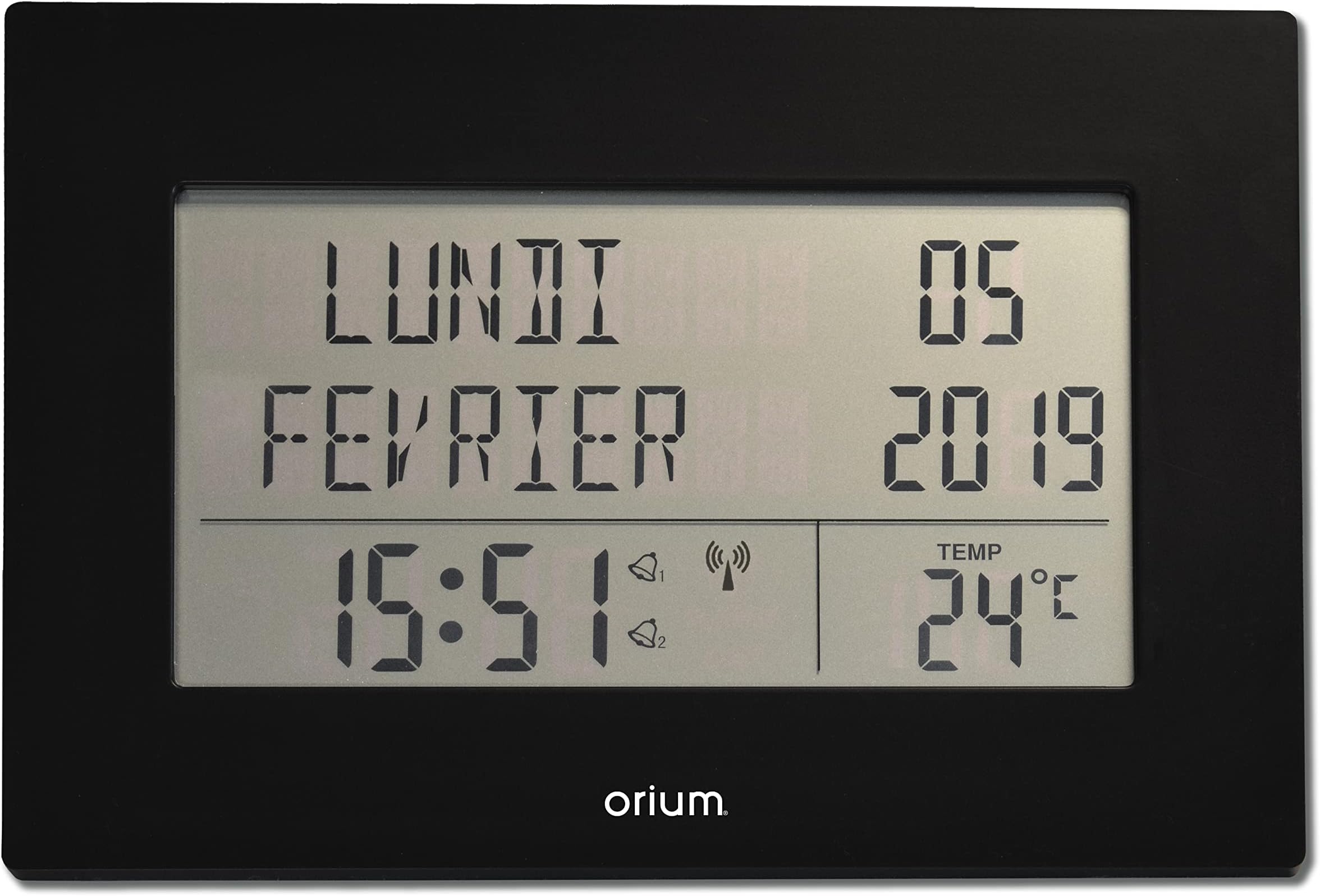 Horloge calendrier Radio contrôlée Memento : Amazon.fr: Cuisine et Maison