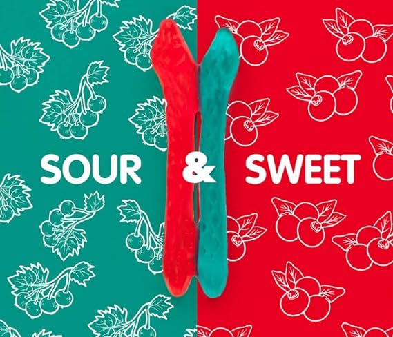 Haribo Gummy Candy, Twin Snake Sweet & Sour, 5 oz. Bags Twin Snake Pack of 12