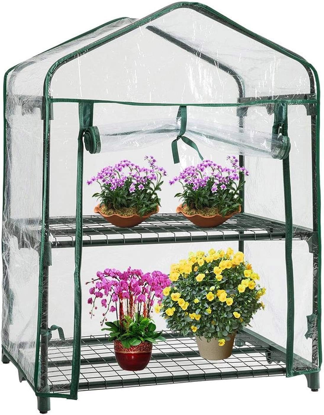 Mini Greenhouse Cold Frame, Portable Plant Growing & Propagation for Home, Work, Allotment, Balconies - Choose from 2 Tier, 3 Tier, 4 Tier or 5 Tier (2 Tier Growhouse)