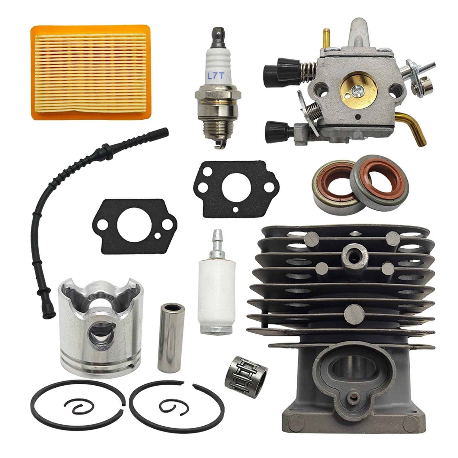 Kit de Manguera de Combustible con Filtro de Aire de carburador de pistón de Cilindro de 35mm for STI FS120 FS250 FS250R FS200 FS200R Trimme BrushcuTe Parts