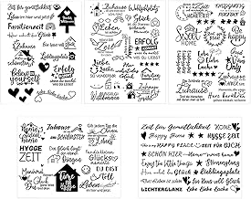 Rub On Sticker Transfers 5 Pieces for Crafts and Decoration, for Raysin Keraflott Furniture, Glass, Wood