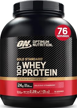 Optimum Nutrition Gold Standard 100% Whey Protein Powder, 2.28 kg