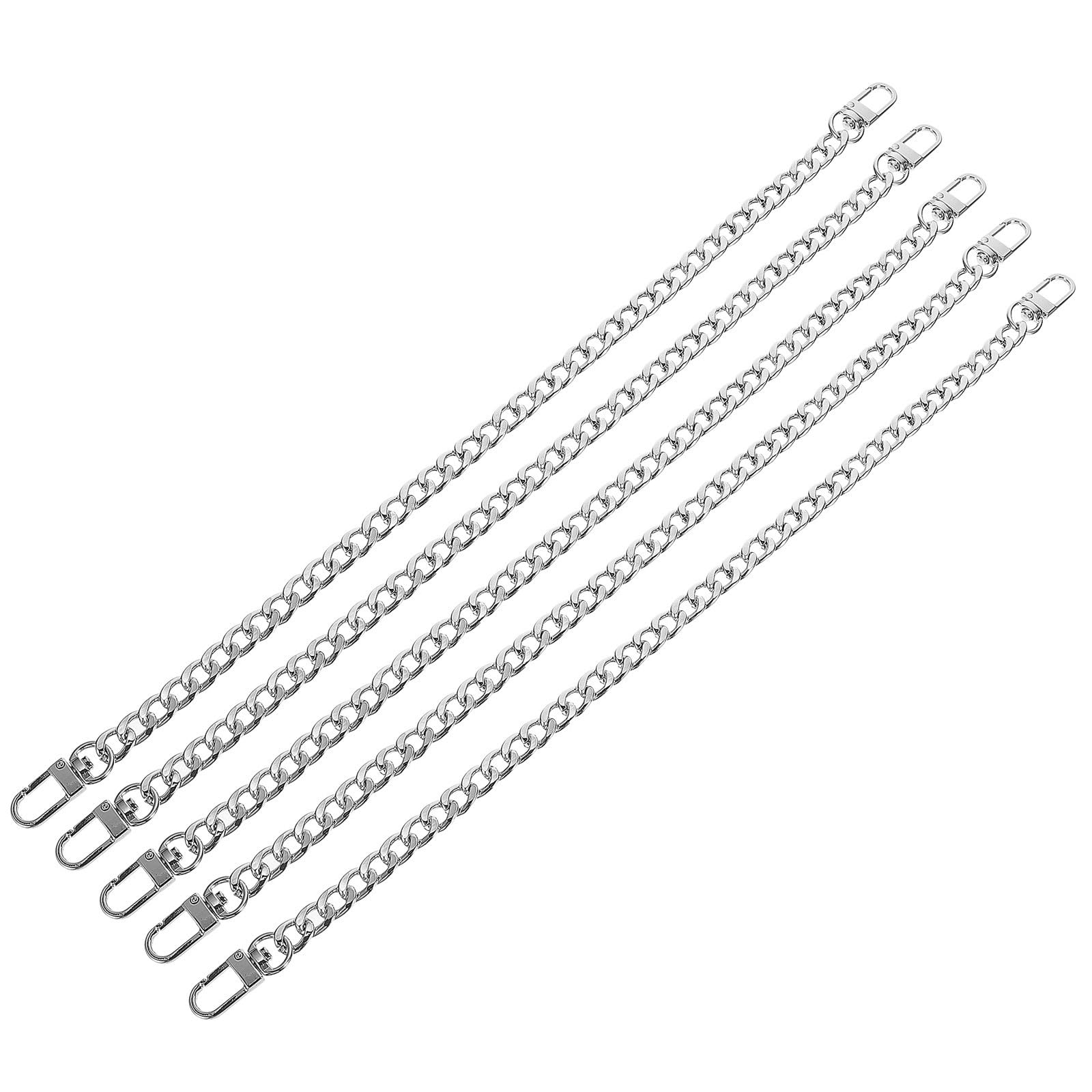Cadena para bolso de mano plata en pack de 5 correas de aleación