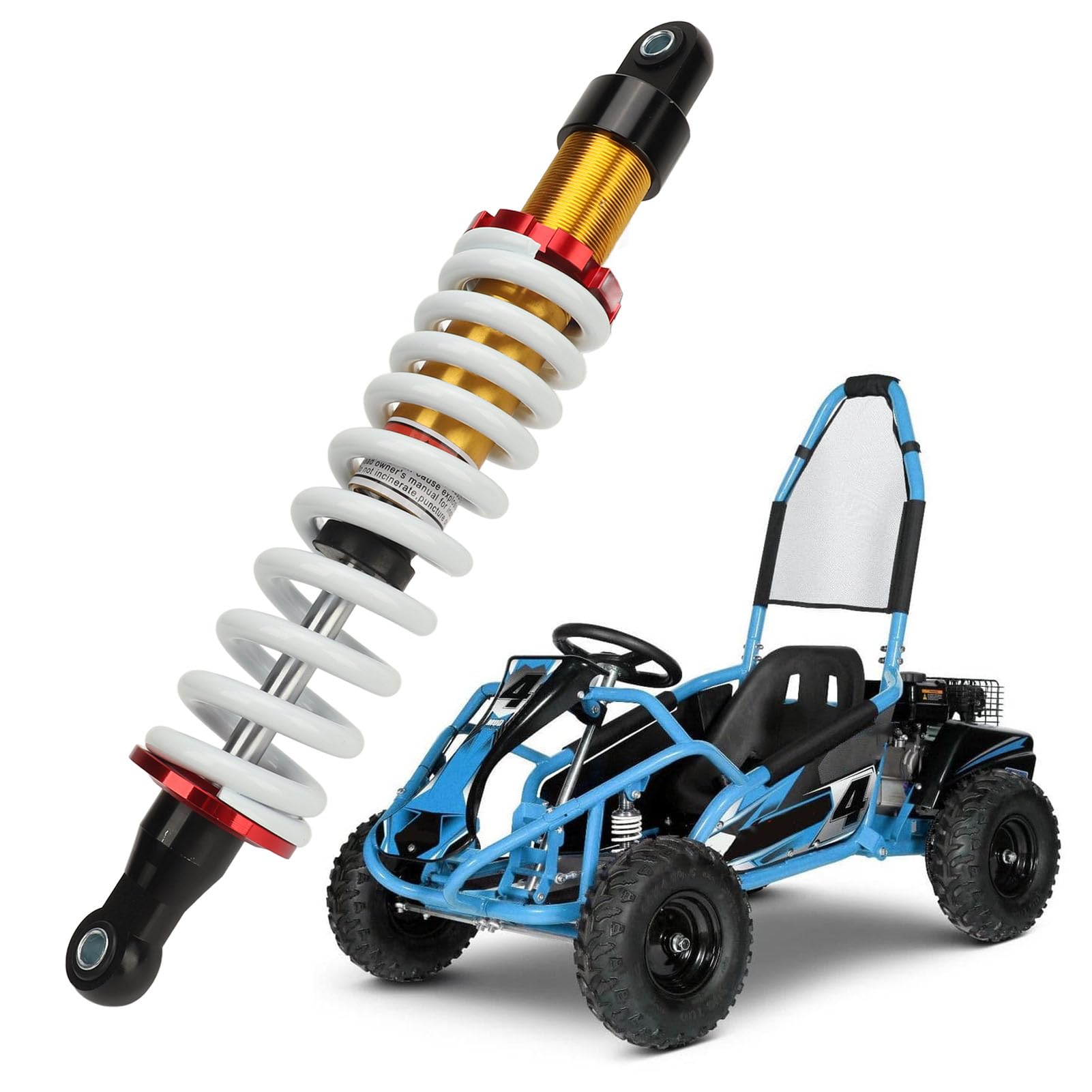 Uniwersalny Amortyzator Motocyklowy 380 Mm Sprężyna Tłumiąca do Motocykla Terenowego ATV o Pojemności 90 Cm3 do 250 Cm3