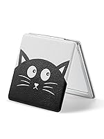 Vista 31 de Omiro - Espejo compacto, PU brillante. Ampliación 1x/3x, ultra portátil para llevar en el bolso (rosa)