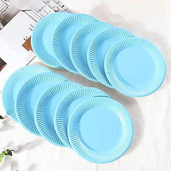 Piatti Di Carta Colorati - 60 Pezzi 7 Pollici, Usa E Getta, Per Feste E Compleanni - Foto 9