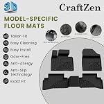 Car Mats for Toyota Camry Hybrid 2018-2024, All Weather Heavy Duty, Rubber Floor mats Odorless Non-Slip TPE Accessories (Front & Rear)