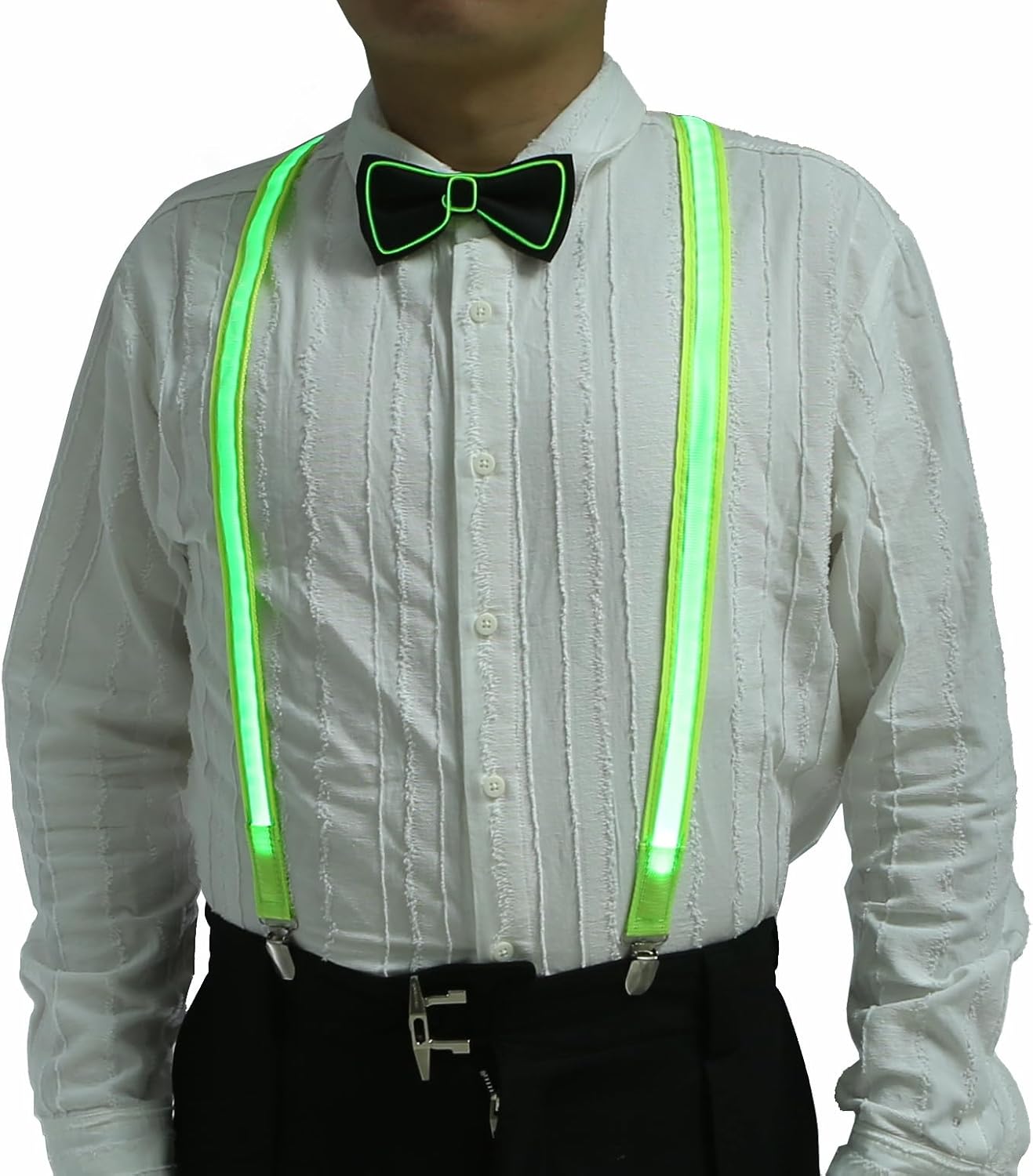 light up bow tie and suspenders