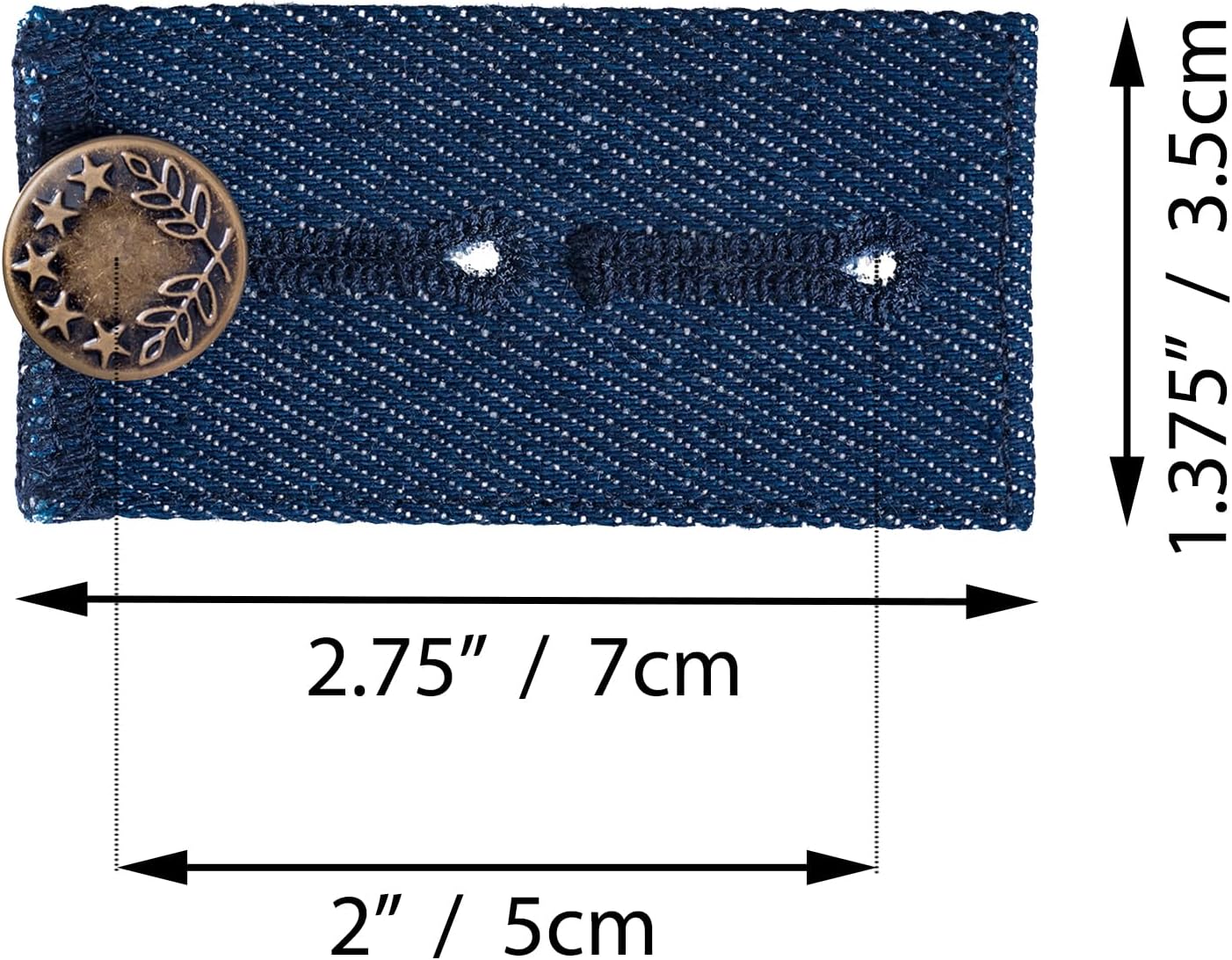 Waistband Extenders by Johnson & Smith | Button Extender for Pants | Denim Material | Pack of 5 Shades | Premium Metal Buttons | 2 Button Holes | Button Extender for Jeans - Image 8