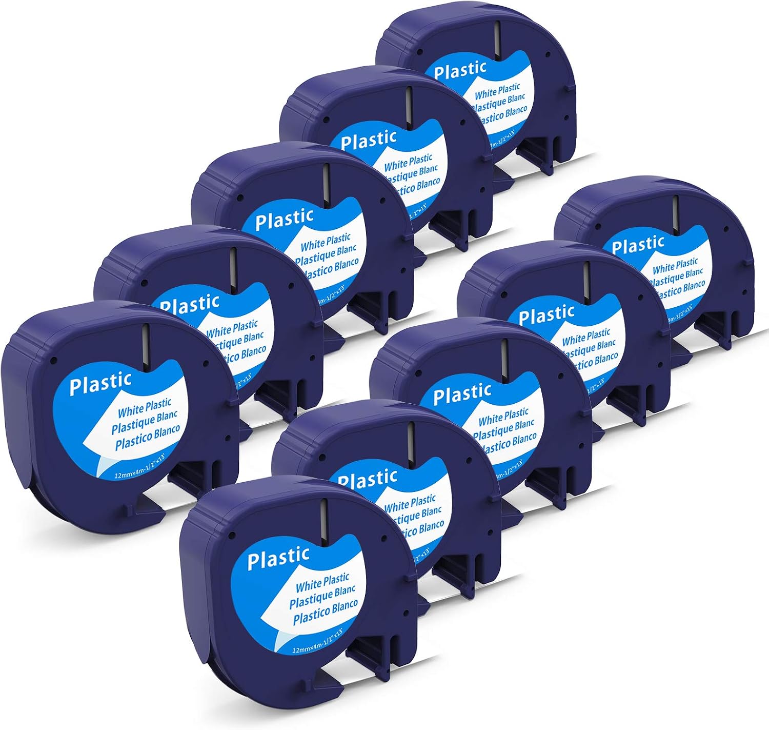 10 Ricariche Etichette Bianche Per Dymo LetraTag 91331, 12mm &ndash; Compatibili Con LT-100H