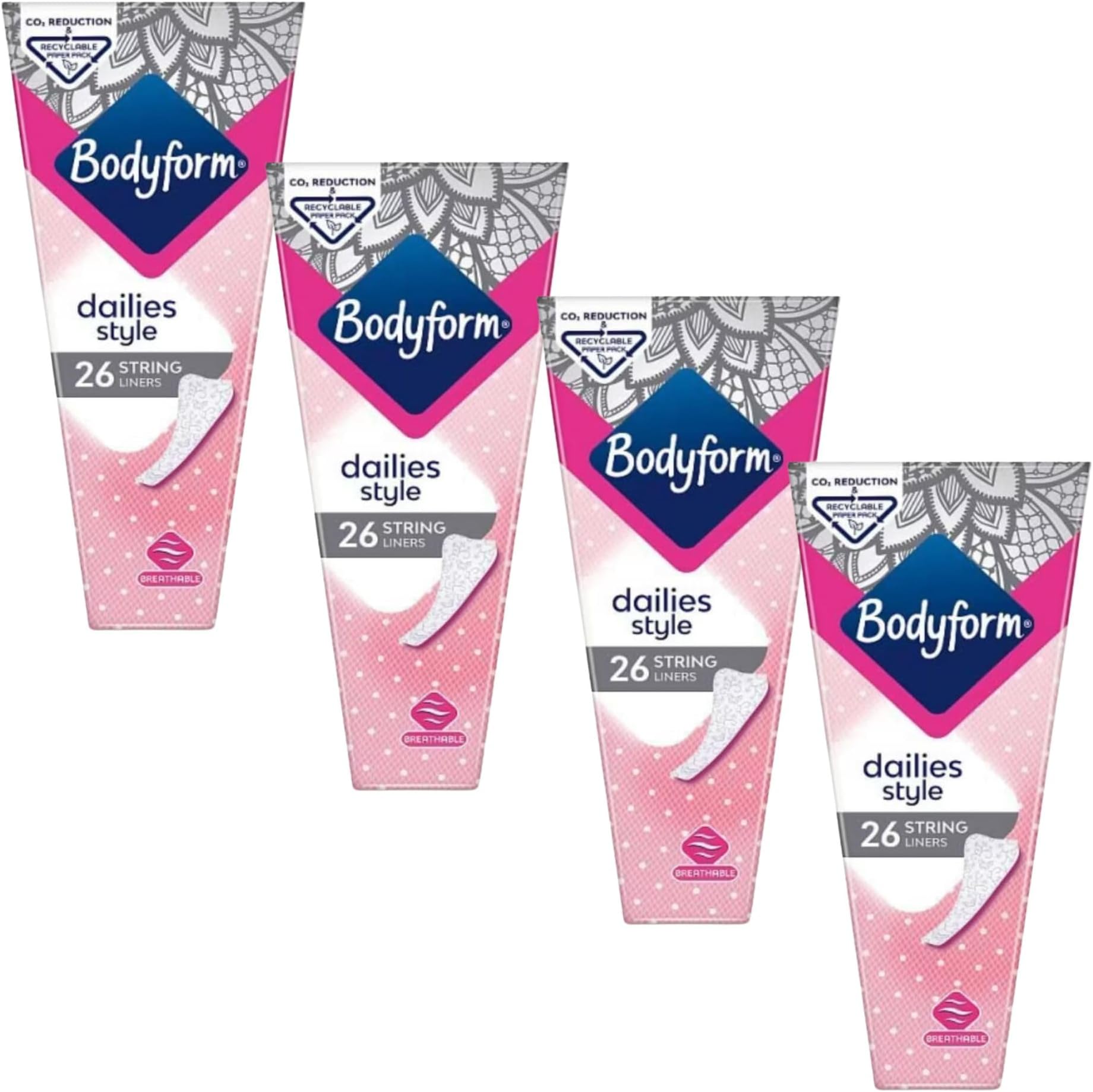 Bodyform Dailies Thong String Liners 30 x 4 Packs Bulk Buy Multipack