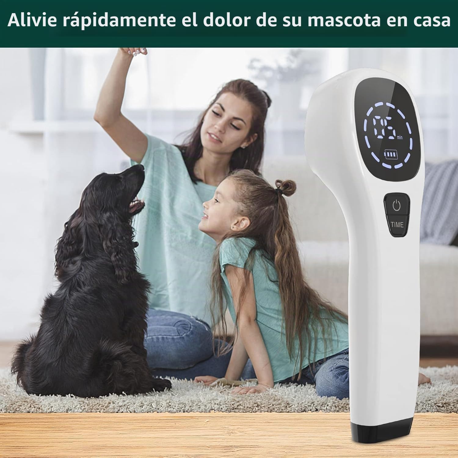 iKeener Dispositivo de terapia para mascotas/veterinarios, (4 x 808 nm), terapia láser fría, alivia el dolor muscular y articular de animales, dispositivo de terapia portátil con luz roja para