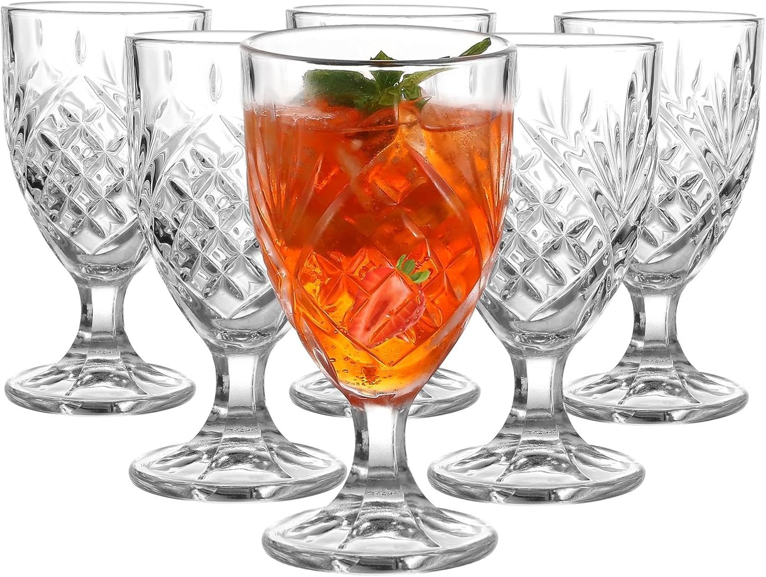 Royal Cuisine Set of 6 Wine Glasses Goblets Cocktail Drinking Glasses 180ml