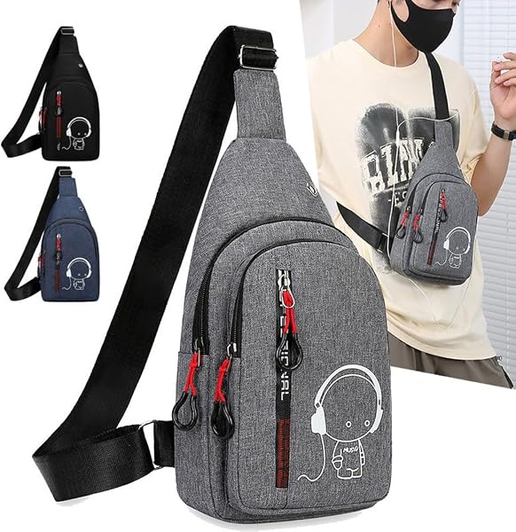 Luce luminosa Crossbody Bag Singolo-spalla Zaino Regolabile Portatile Uomo Outdoor Escursionismo Sport Zaino - 4