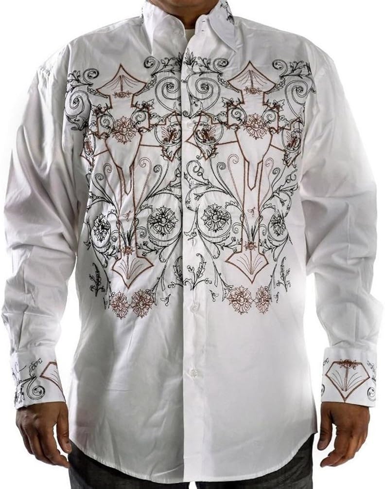 Cotton Casual Embroidered Western Shirt 