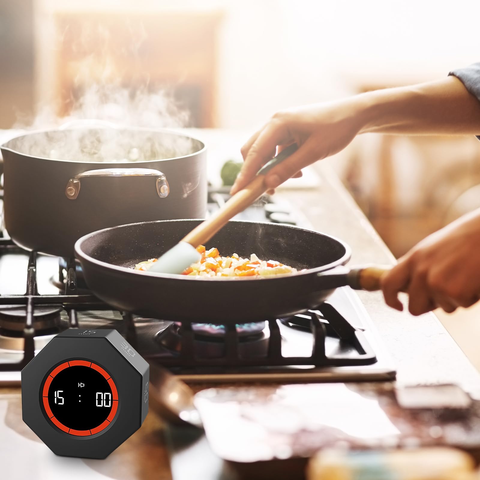 Image secondaire de Minuteur Digital WIYETY à Bascule Gravitationnelle - Compte à Rebours Rechargeable