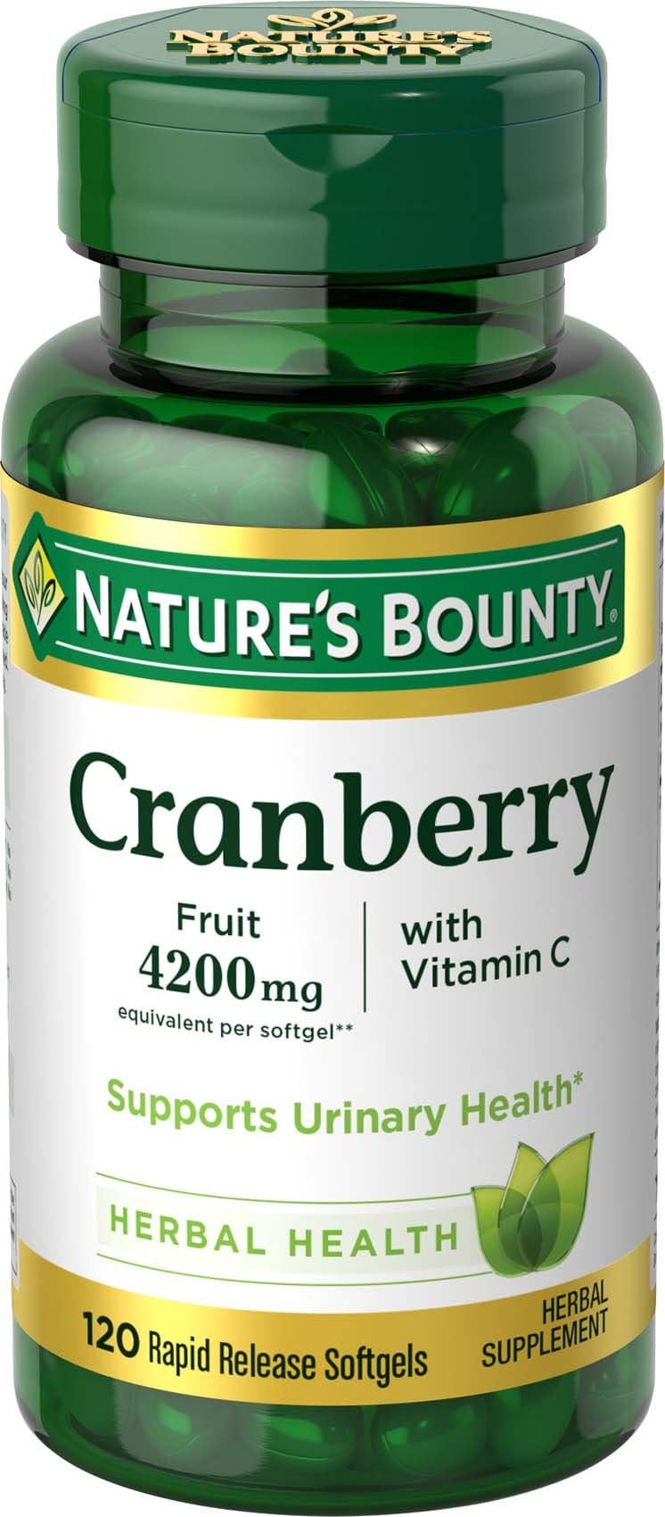 Cranberry Pills for Women Urinary Tract Health, Cranberry Supplements with Concentrate & Vitamin C, 120 Softgels