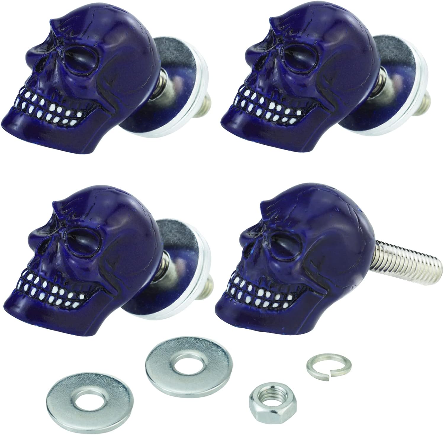 Skull License Plate Frame Screws Bolts Car Tag Fasteners Nuts Kit
