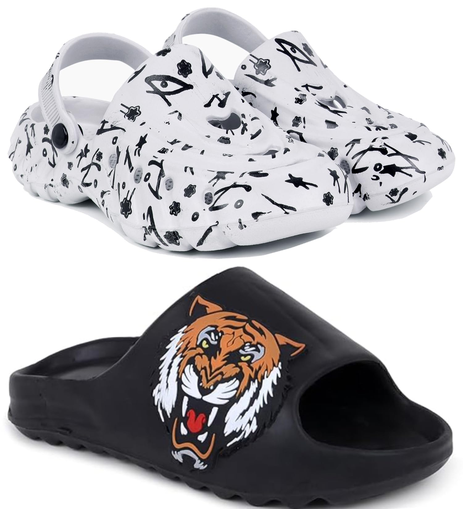 pampy angel Combo Pack of 2 Slipper/Flip Flops/Slides/Clogs/Sandals with Adjustable Back Strap for Men (Cl-N11,Y-to-Goat)-picture-34